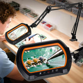 HITTI 12X square magnifier with light, close-up lens for precise work.