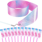 HiUnicorn sparkling dance wand with pink and blue ribbons for twirling fun