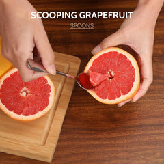Hiware grapefruit knife and spoons in stainless finish for modern kitchen look.