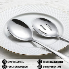 Hiware 8.6-inch serving spoon with 2.9 inch bowl close view