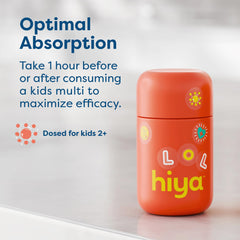 Hiya Iron+ daily-dose formulation promotes smooth absorption.