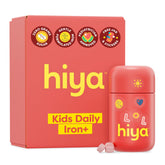Hiya Iron+ Kids strawberry chew for gentle iron intake and kid-friendly taste.