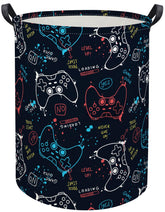 HIYAGON Game Laundry Basket with dinosaur pattern for toy storage and laundry organization