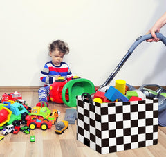 HIYAGON toy organizer bin prevents clutter in play areas and cars
