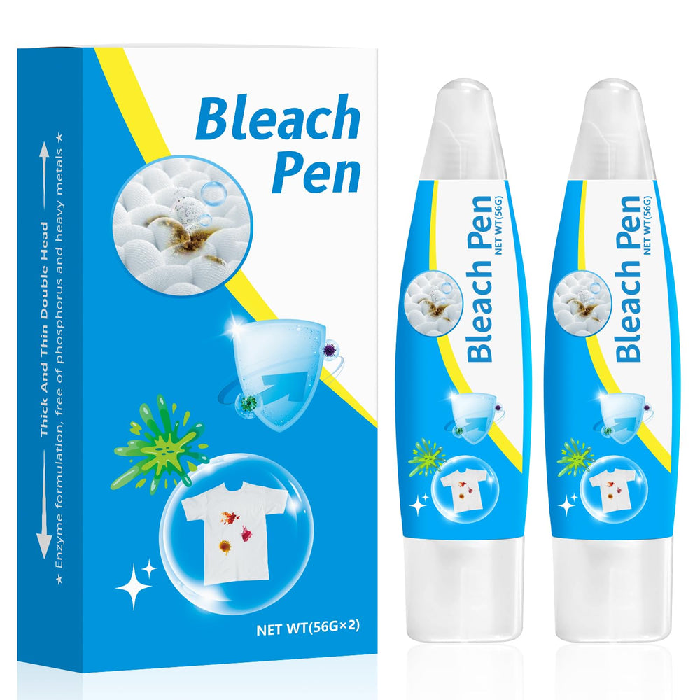 HJFCY Bleach Pen two-pack for quick on-the-go stain removal on whites