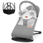 HKAI baby bouncer folded portable for easy transport and storage.