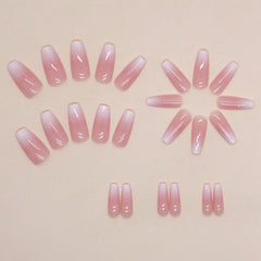 Hkanlre 24-piece press on nails kit with gel glue for secure wear