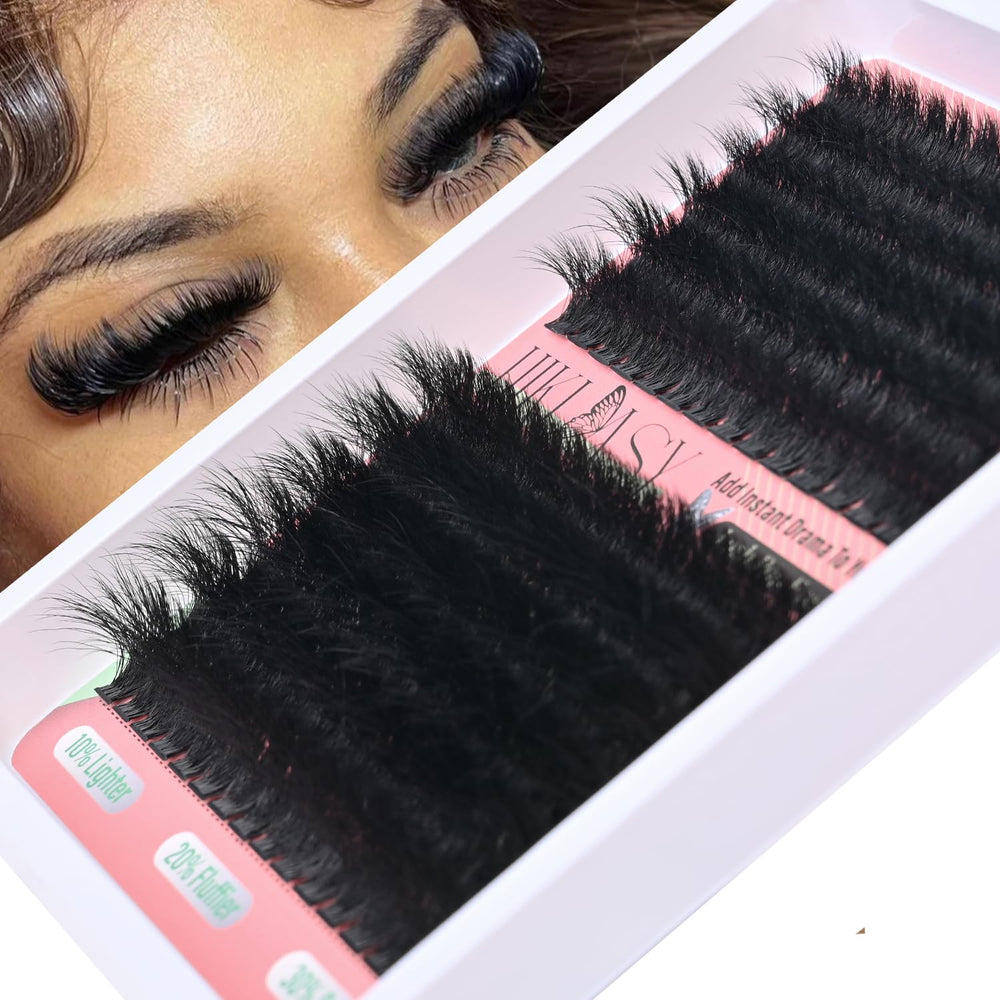 HK HIKLASY 260d full mega lash clusters deliver dramatic volume for a bold look.