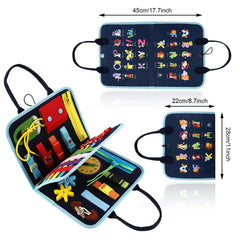 HNYG fidget blanket folded size with convenient handles for transport