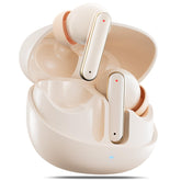 Hoarahloux earphones in light khaki with ergonomic in-ear fit for all-day comfort.