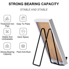 Hoewina metal easel with triangular design provides stable display