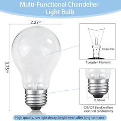 Hoimuv frosted A19 globe with E26 base for soft illumination.