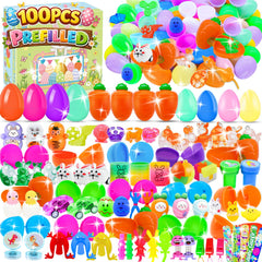 HOLILURE 100-pack Easter eggs with toys inside for easy, fun Easter hunts