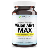 Holistic Health Labs Vision Alive Max bottle front view highlighting eye support nutrients.
