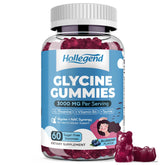 HOLLEGEND Glycine 3g gummies bottle promotes daily calm with vegan, sugar-free formula.