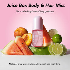 Holler & Glow Juicebox mist in action for hair and body.
