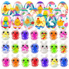Holydeck 24-pack Easter eggs with squeeze toys for festive egg hunts and party fun.
