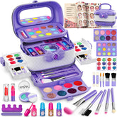 Hollyhi makeup kit case with mirror for tidy storage and pretend play.