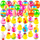 Holydeck 20-pcs prefilled Easter eggs with rubber ducks inside for Easter fun