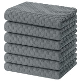Homaxy pineapple grid kitchen towel in dark grey for everyday drying.