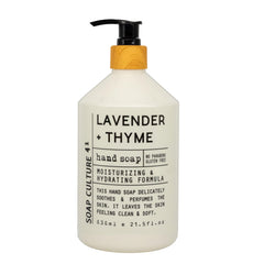 Home & Body Company Soap Culture Lavender Thyme bottle to calm daily hand washing moments