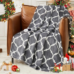 Homemate heated blanket in soft flannel close-up for cozy warmth