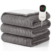 Homemate heated blanket throw on sofa delivers cozy warmth.
