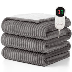 Homemate heated blanket throw on sofa delivers cozy warmth.