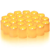 Homemory flameless votive amber tealight creates warm ambiance for weddings and holidays.