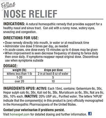 HomeoPet Nose Relief dosing directly into a cat's mouth for easy administration