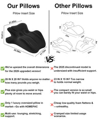 HomePac neck-shoulder support wedge pillow for relaxing sleep and improved alignment.