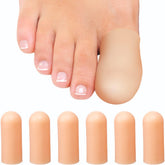 Homergy soft gel toe caps pack of 6 protecting toes during daily activities.