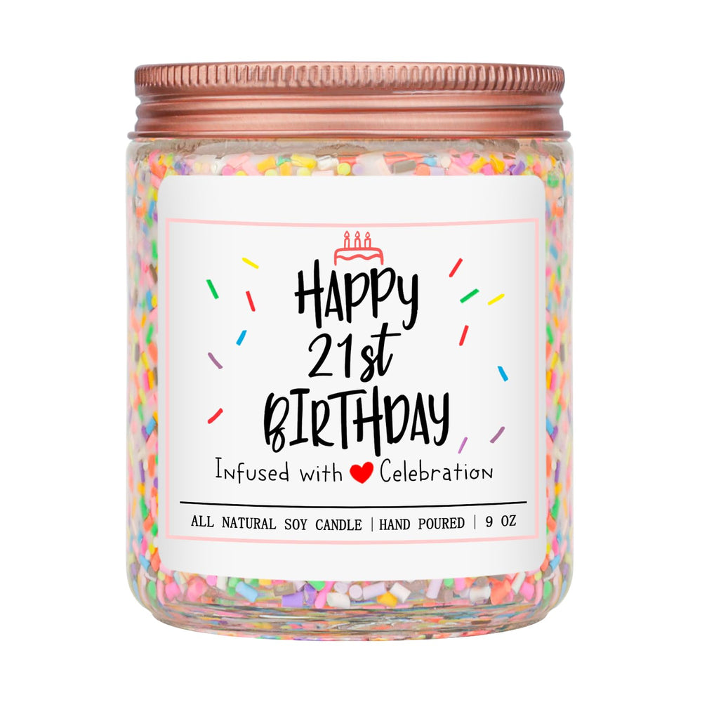 Homsolver vanilla cake candle with sprinkles brightens birthday celebrations.