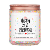 Homsolver vanilla cake candle with sprinkles brightens birthday celebrations.