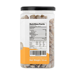 Homtiem Soft Dried Ginger jar closeup highlights premium packaging and portioning.