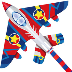 Honbo 58-inch fighter plane kite front view ready to soar on a breezy day