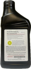 Close-up of Honda HCF-2 label showing CVT fluid protection and compatibility