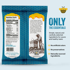 Honees candy close-up highlights real ginger and honey blend