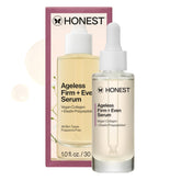 Honest Beauty Ageless Serum bottle on vanity for firmer-looking skin