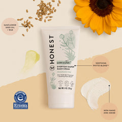 The Honest Company diaper rash cream application close-up showing easy glide