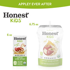Honest Kids Appley Ever After ingredients list highlights organic juice.