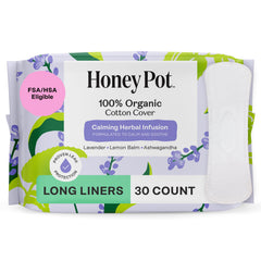 The Honey Pot calming liners with soft organic cotton top sheet for daily comfort.