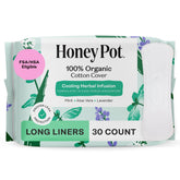 The Honey Pot herbal long pantiliner with organic cotton cover for light days