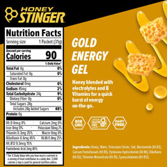 Honey Stinger Gold Energy Gel on-the-go pack ready for training sessions.