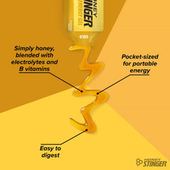 Honey Stinger Gold Energy Gel with water for mid-workout boost.