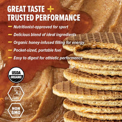 Ingredients panel on the Honey Stinger Organic Almond Butter Maple Waffle.