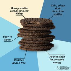 Honey Stinger pre-workout snack in gym bag supports quick energy during workouts.