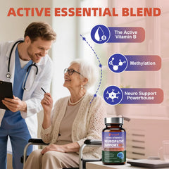 Honeylitte Active B vitamins capsules support nerve function and cognitive wellness.
