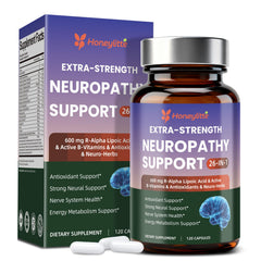 Honeylitte Alpha Lipoic Acid capsules support nerve health with antioxidant protection.
