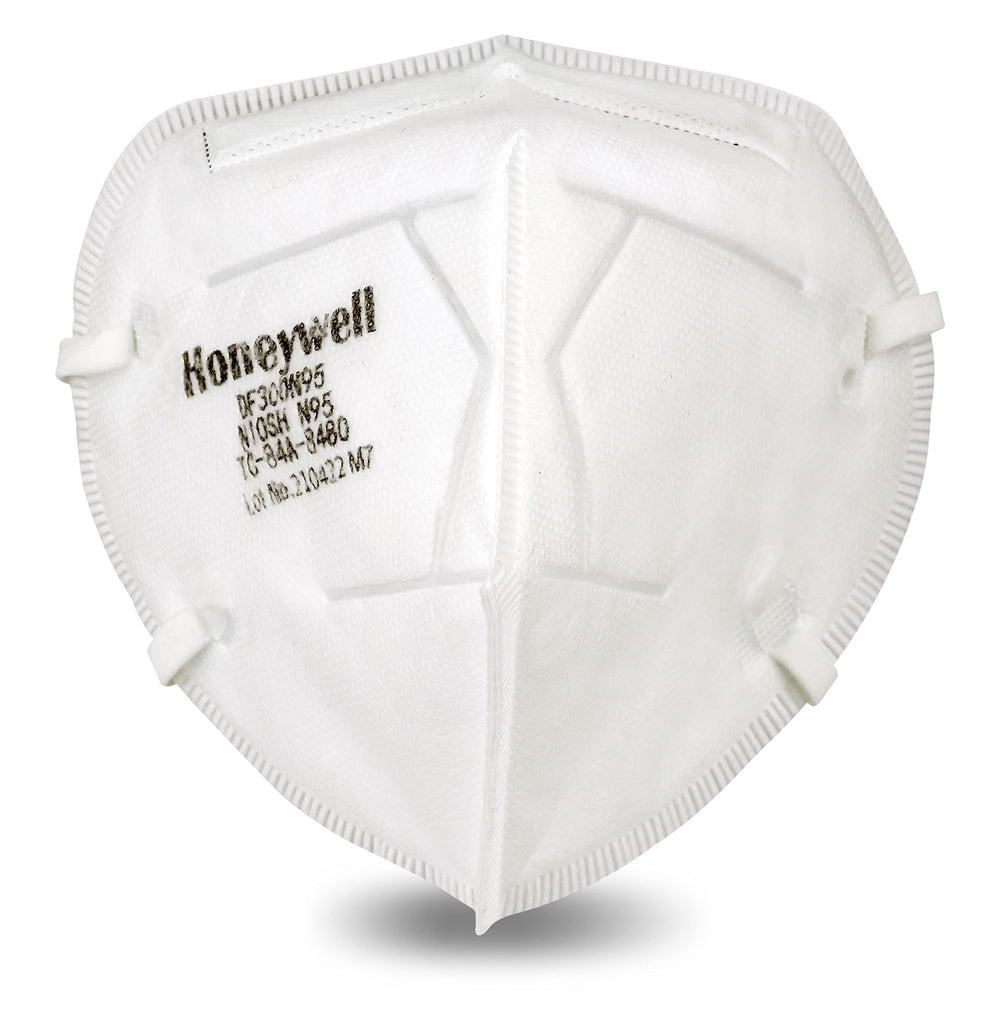 Honeywell DF300 N95 flatfold respirator for comfortable, moisture-resistant protection during dusty tasks.